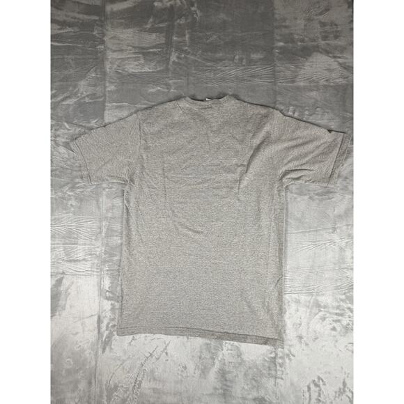 Champion T-Shirt Men's Large Gray Blue Red Script Logo Tee Cotton Blend - Picture 6 of 9